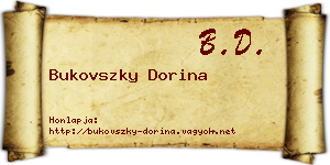 Bukovszky Dorina névjegykártya